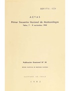 Actas. Primer Encuentro Nacional de Mastozoólogos, Talca, 7-9 noviembre 1980
