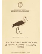 Tipos de aves en el Museo Nacional de Historia Natural: Catálogo critico